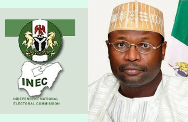 INEC Logo and its Chairman, Prof Yakubu Mahmood